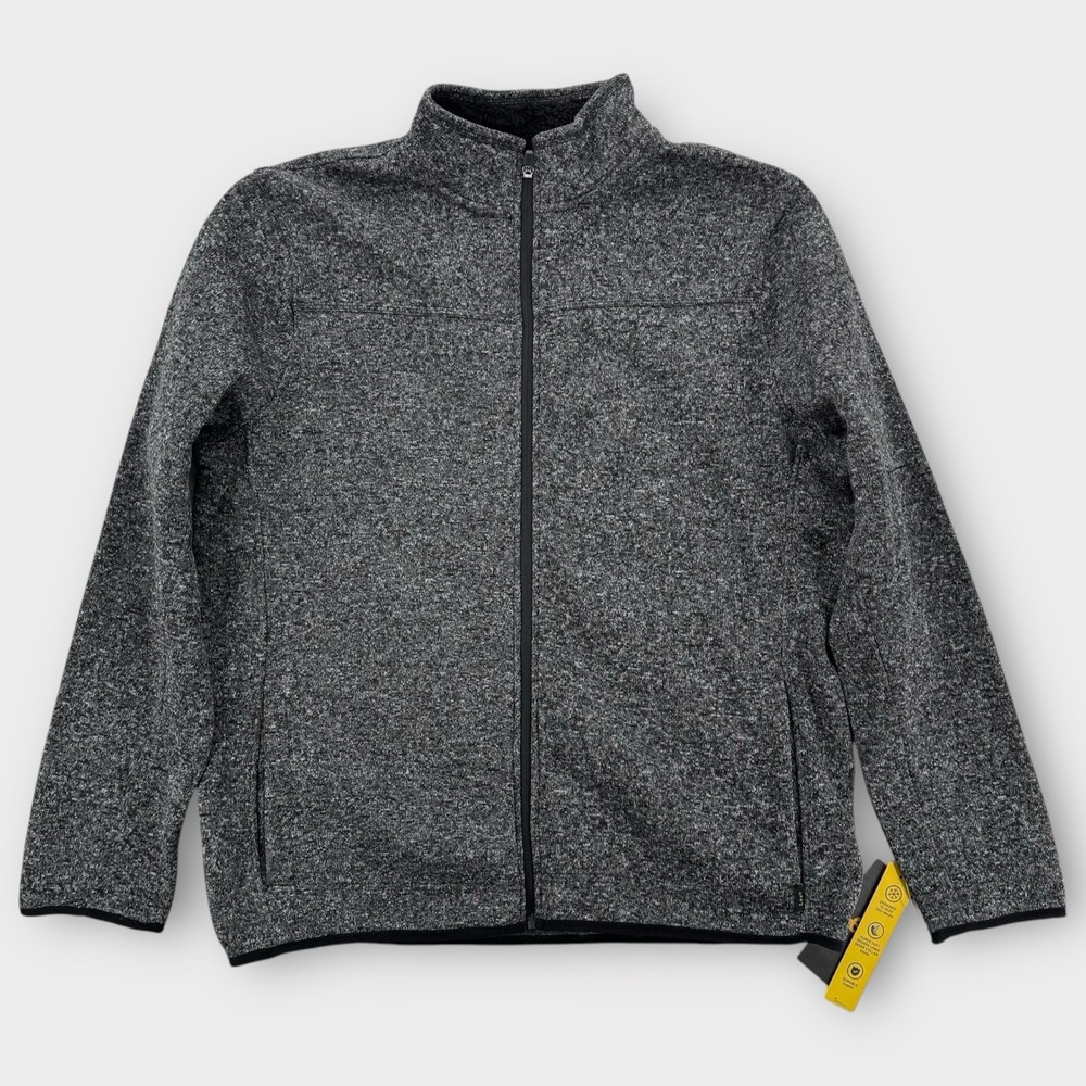 Lee Mens Large Regular Fit Sherpa Lined Full‎ Zip Gray Fleece Jacket NWT RN64866